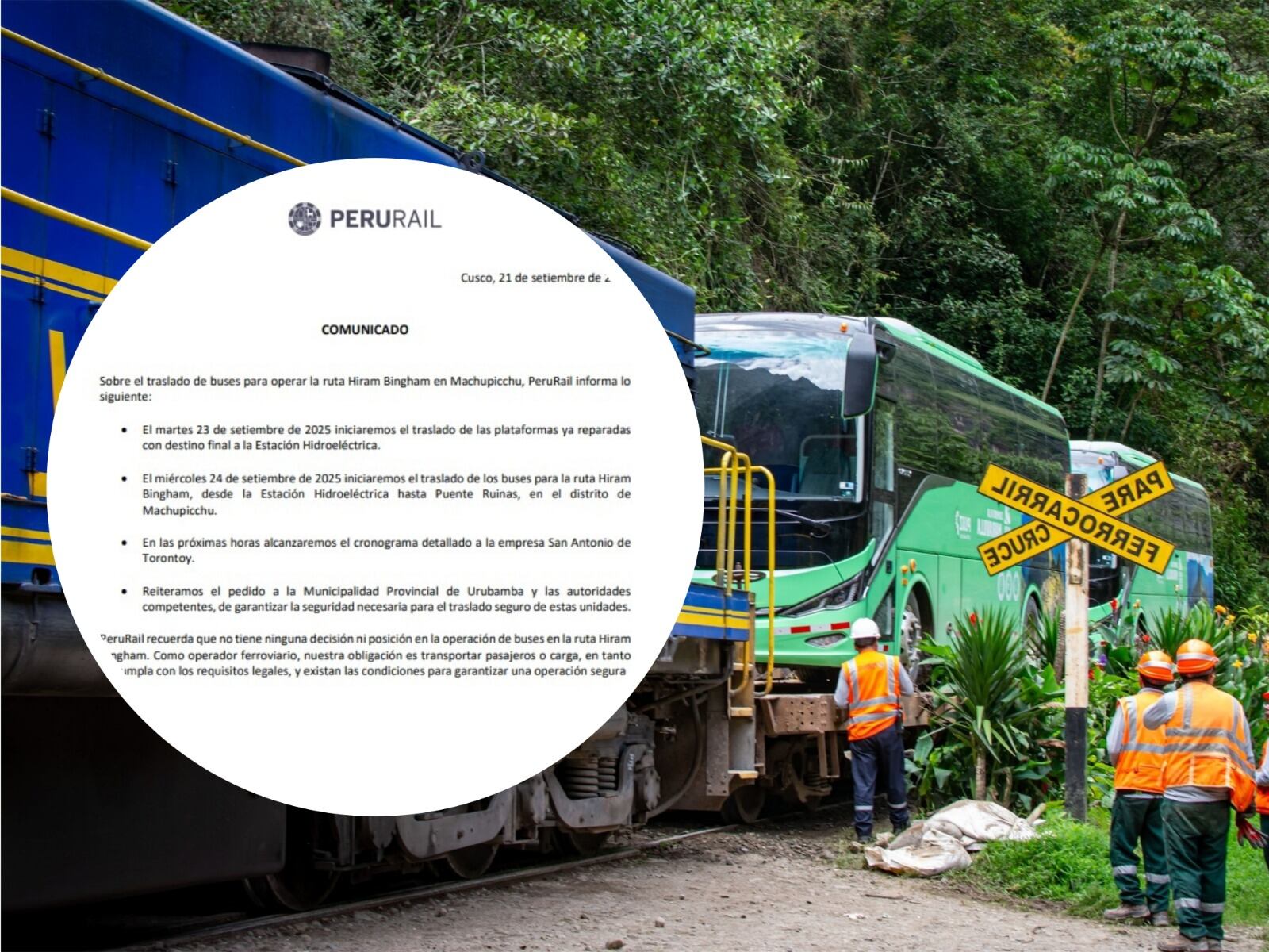 Operador ferroviario ya puso fecha para trasladar las nuevas unidades que prestarán servicio en la ruta Hiram Bingham.