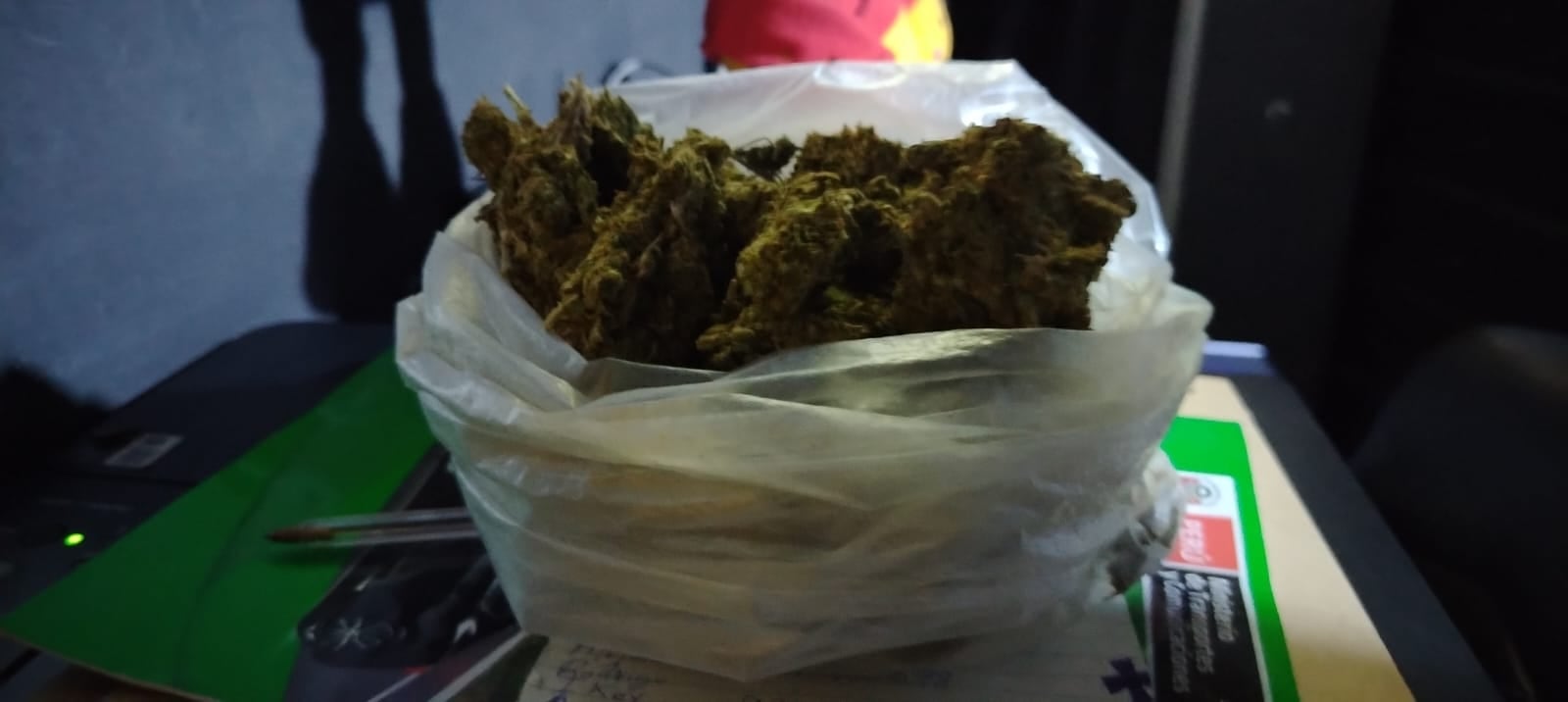 Cae banda “Los Grifas del Triunfo” con más de un kilo de marihuana en La Joya. Foto: PNP.
