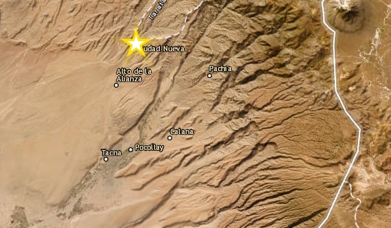 Temblor de magnitud 4.6 en Tacna se sintió en Arequipa