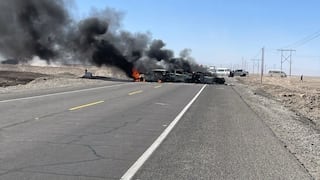 Choque múltiple deja tres vehículos incendiados y tres heridos en Panamericana Sur