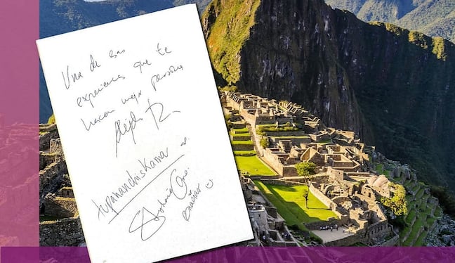 Alejandro Sanz y Stephanie Cayo asombrados y agradecidos con Machu Picchu