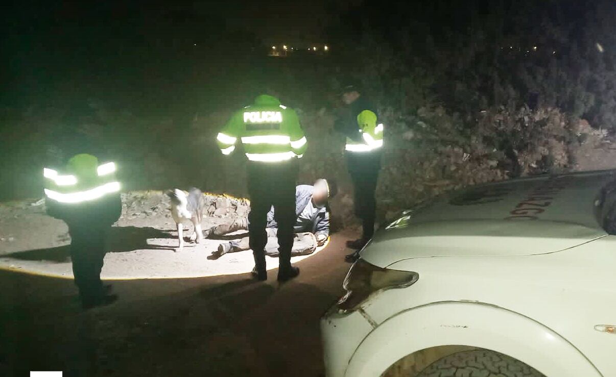 Maleantes lo llevaron hasta las pozas de oxidación en el centro poblado Víctor Raúl donde lo dejaron abandonado.