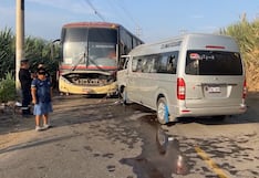 La Libertad: Choque entre combi y bus deja una persona herida en Virú