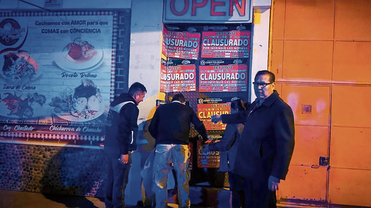 Clausuras de locales en el distrito de Cerro Colorado. Foto: GEC.