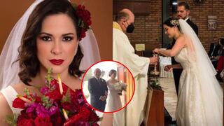 Karina Jordán se casó con Diego Seyfarth: así fue el ingreso de la actriz a la iglesia (VIDEO)