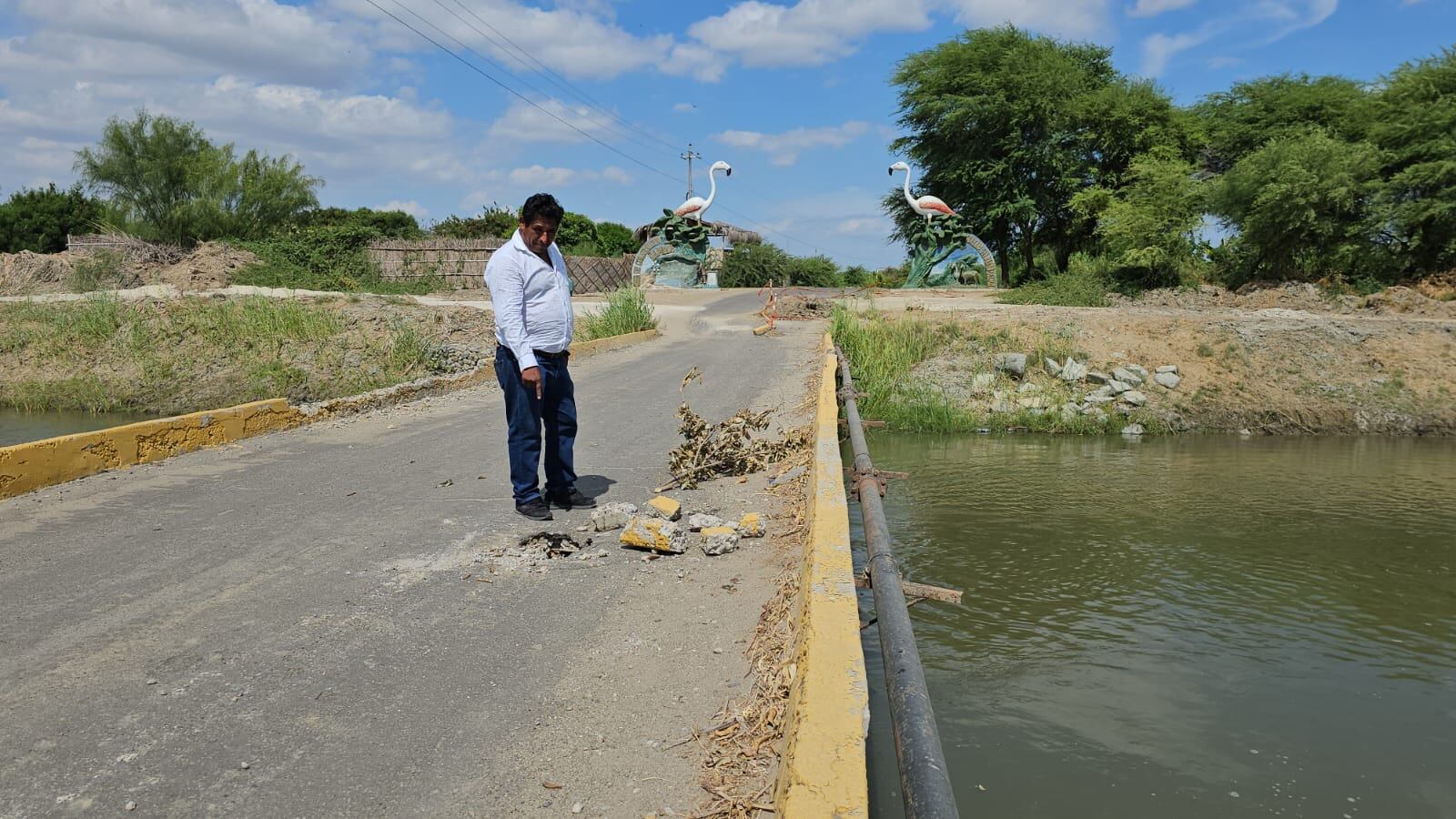 Forado pone en riesgo infraestructura de puente Cerritos, en el Bajo Piura
