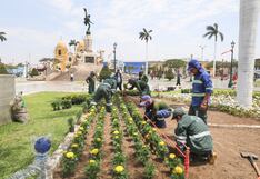 Trujillo: Embellecen la plaza mayor con miles de plántulas de Marigold