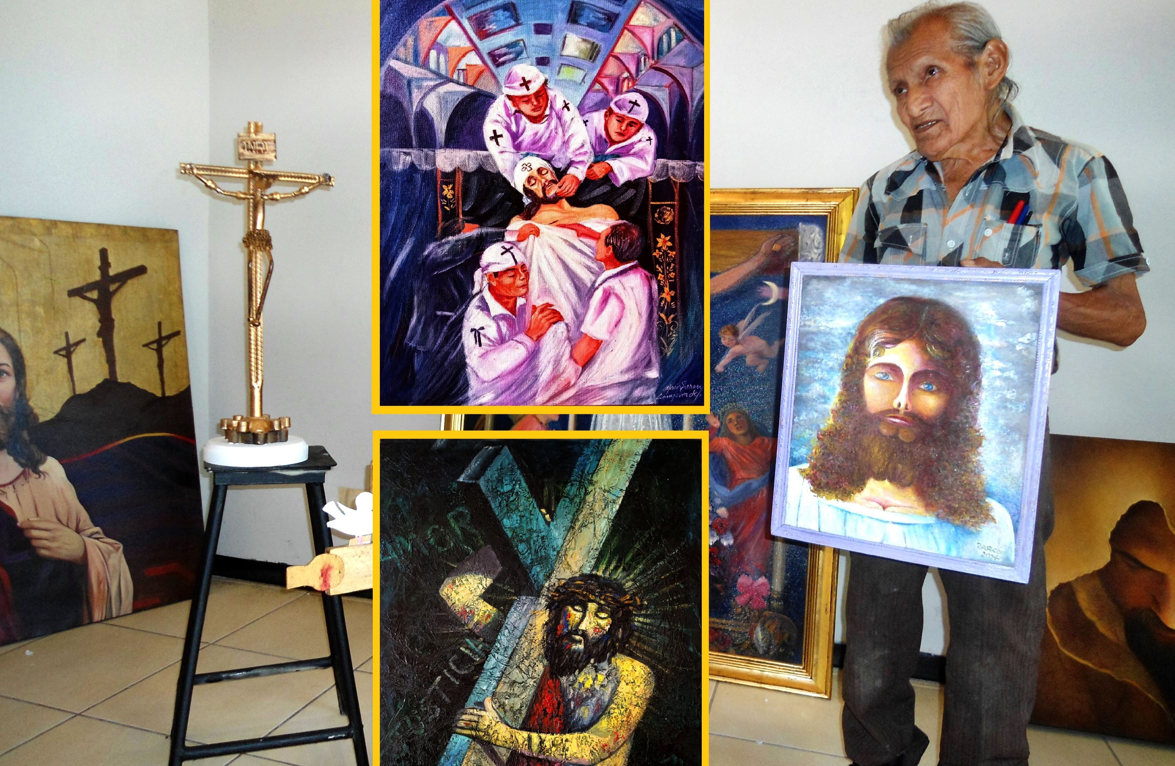 Cuarenta y tres pintores dan vida a la Semana Santa con exposición en Piura.