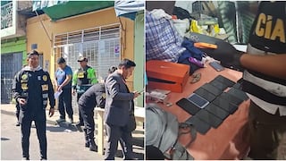Megaoperativo policial en Ica y Parcona deja detenidos y recupera más de 30 celulares robados