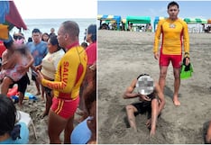 Chincha: rescatan a niña de 6 años y otros menores que eran arrastrados por la corriente marina