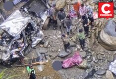 Siete mueren al caer con unidad a un abismo de 300 metros en la ruta La Merced- Tarma