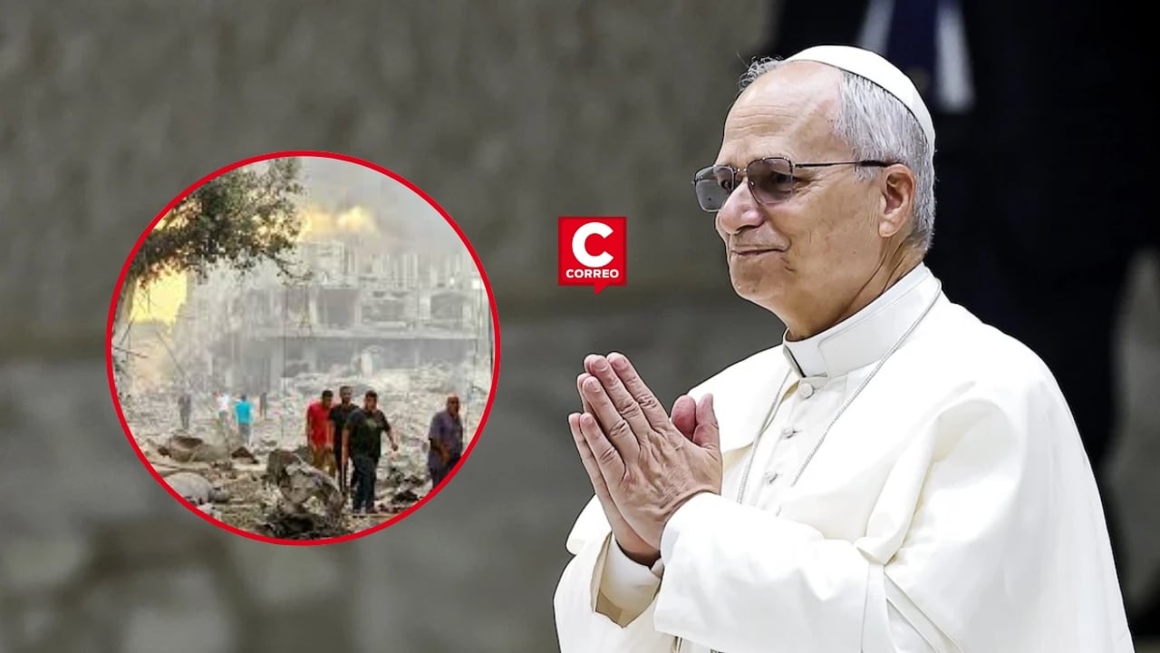 Papa León XIV pide detener la guerra y diálogo urgente: ¡Basta ya de la idolatría de uno mismo y del dinero!. Composición: Diario Correo.