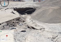 Salpo: cierran vía por hundimiento