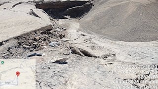 Salpo: cierran vía por hundimiento