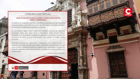 Perú y Venezuela retoman atención consular como primer paso para restablecer relaciones diplomáticas