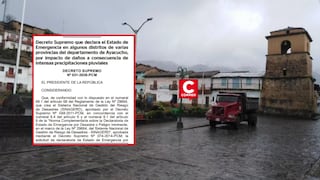 Gobierno declara emergencia por lluvias en 16 distritos de Ayacucho por 60 días