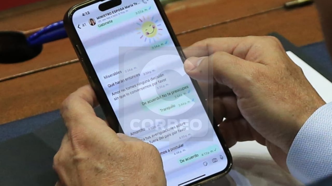 Chat del ministro con su esposa. (Foto: César Bueno/GEC)