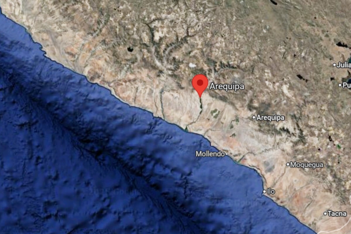 El movimiento telúrico ocurrió a las 06:36 a. m. y tuvo una profundidad de 78 kilómetros, según el reporte del Instituto Geofísico del Perú. (Foto: Captura/Google Maps)