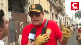Comandante de bomberos critica falta de apoyo y equipos en incendio del Cercado de Lima
