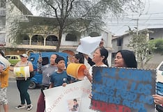 Vecinos del A.H Mónica Zapata protestan por falta de agua en Piura