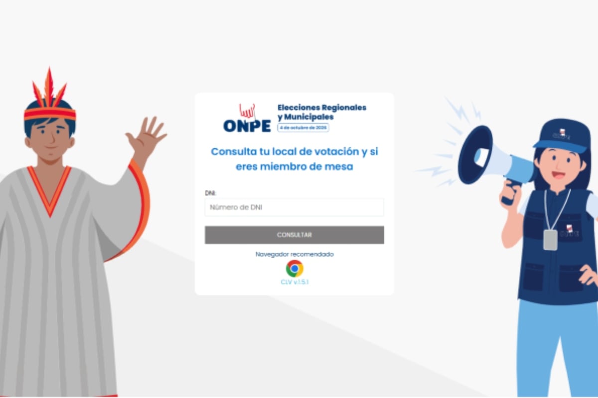 ONPE habilita consulta para conocer local de votación y miembros de mesa para las elecciones 2026. (Foto: ONPE)