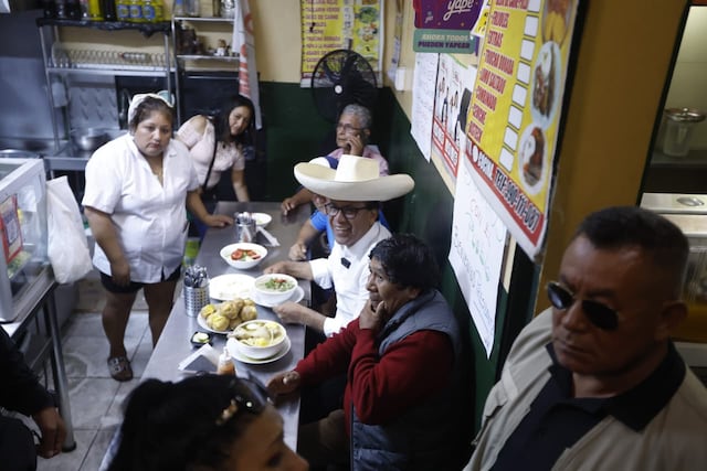 Roberto Sánchez en San Juan de Miraflores (Fotos: Jesús Saucedo/GEC)