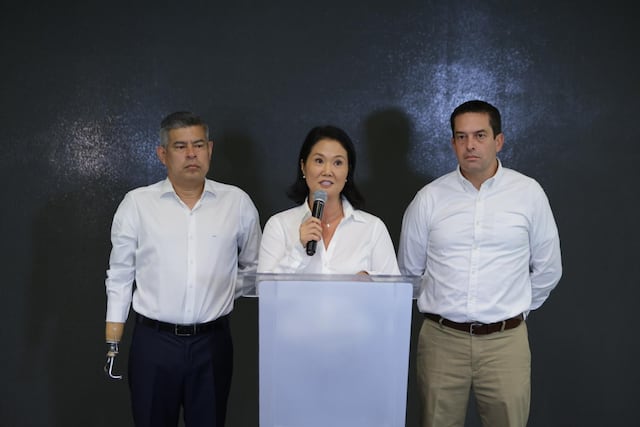Keiko Fujimori pide ampliar horario de votación por mesas no instaladas (Fotos: Hugo Pérez /@photo.gec)