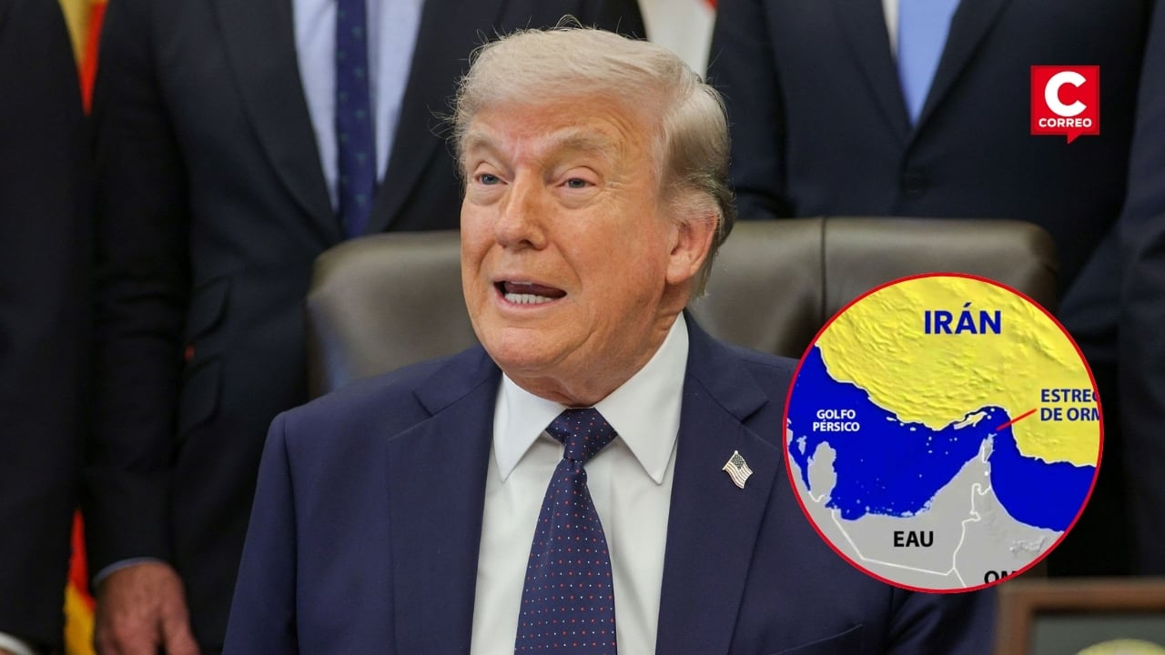 Trump dice que EE.UU protegerá el estrecho de Ormuz y pide compensación: “No pueden esperar que lo hagamos gratis”. Composición: Diario Correo.