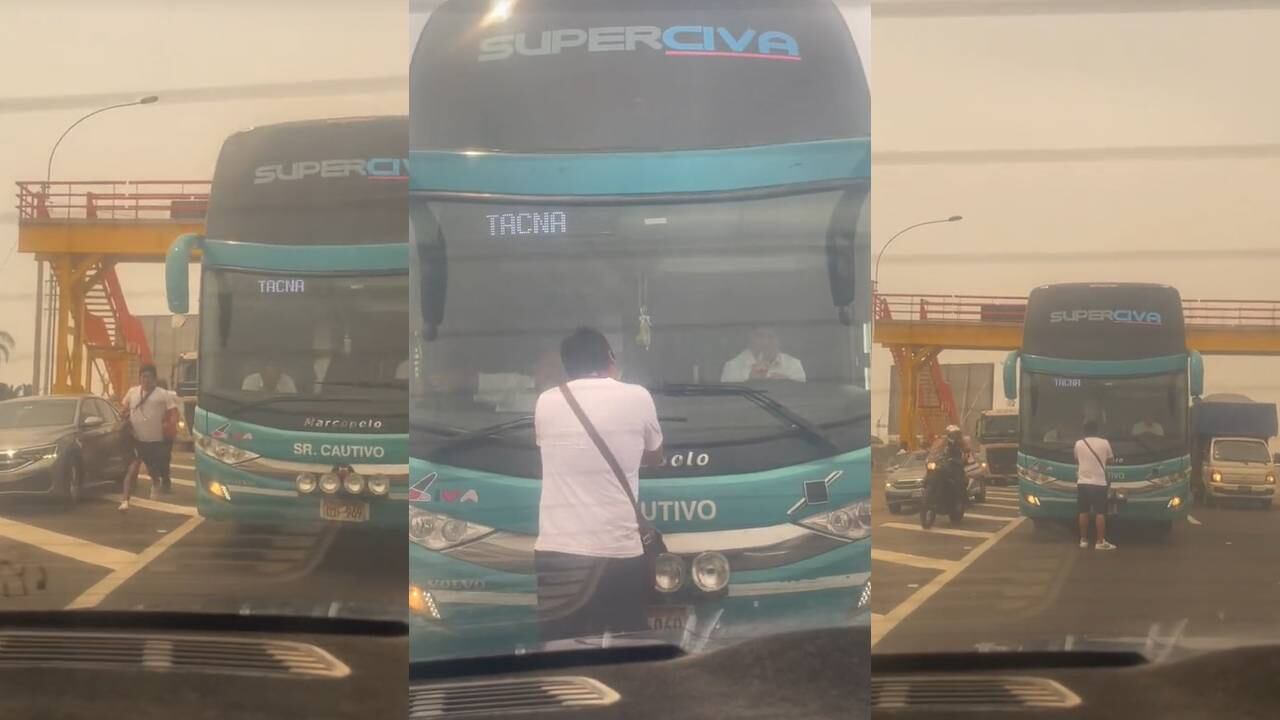 El chico rogó para que lo dejen subir al bus. (Foto: composición EC)