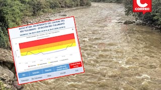 Chanchamayo: Advierten peligroso incremento del caudal del río Tulumayo