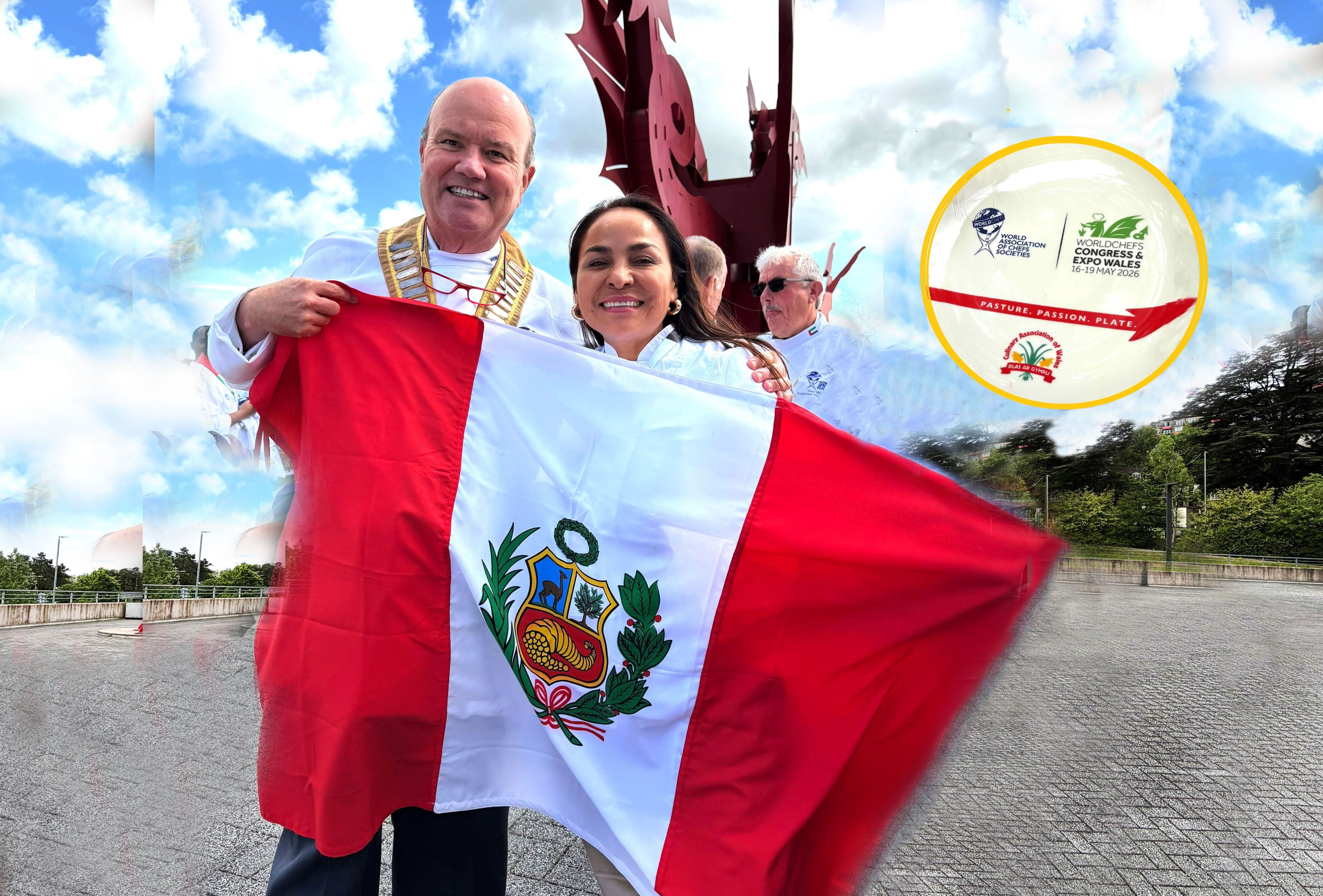 Bandera peruana flameó en el Worldchefs Congress & expo 2026.