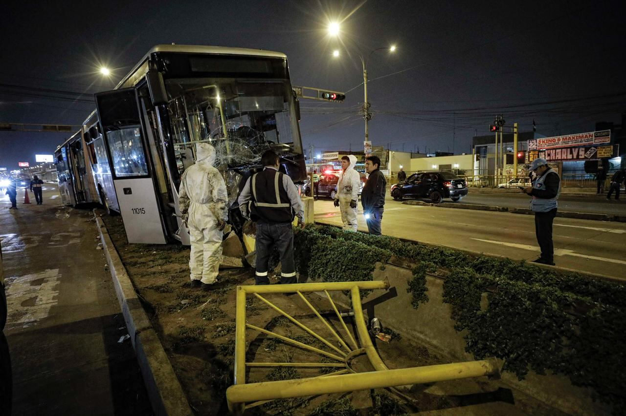 Reportan accidente vehicular con bus del Metropolitano en Independencia. Foto: Joel Alonzo/ GEC