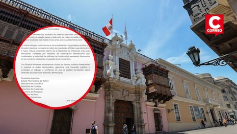 Perú y otros países emiten comunicado conjunto sobre situación en Honduras tras elecciones