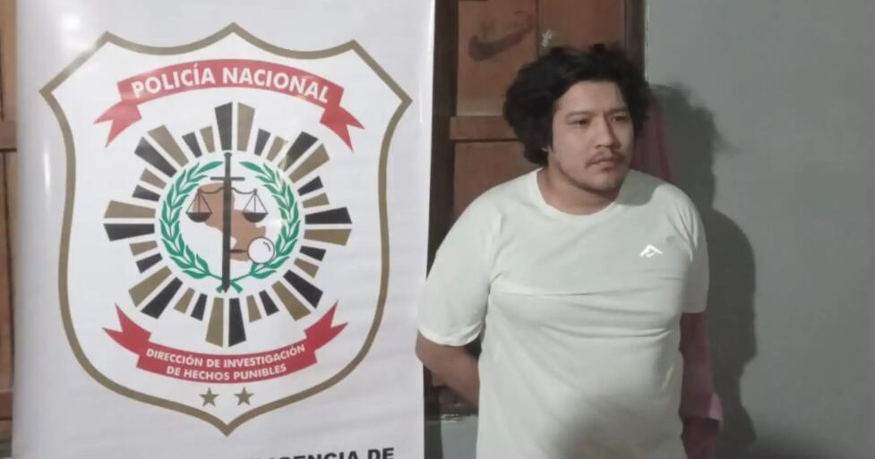 El general Víctor Zanabria informó que Erick Moreno Hernández, cabecilla de “Los Injertos del Cono Norte”, fue ubicado en Asunción gracias al rastreo de sus operaciones financieras. Foto: Policía de Paraguay