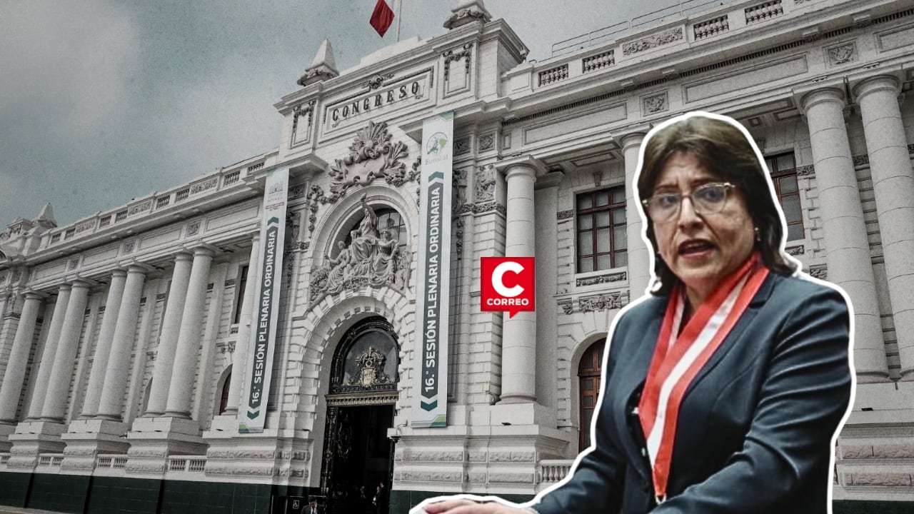 Delia Espinoza rechaza inhabilitación del Congreso y denuncia “venganza y represalia” política. Composición: Diario Correo.
