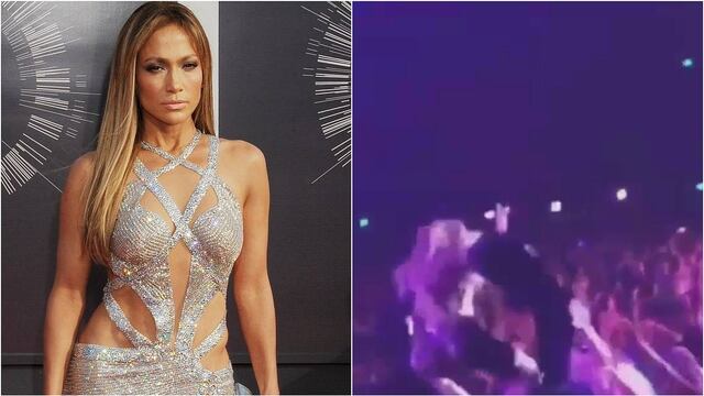 Jennifer Lopez sufrió de aparatosa caída en pleno concierto en Las Vegas (VIDEO)