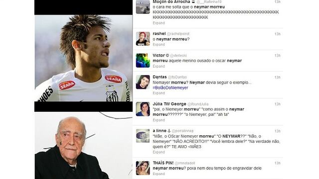 Miles de usuarios en Twitter lamentaron la muerte de "Neymar"