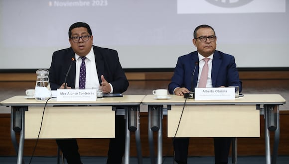 Alex Contreras (ministro de Economía) y Alberto Otárola (titular de la PCM). (Foto: GEC)