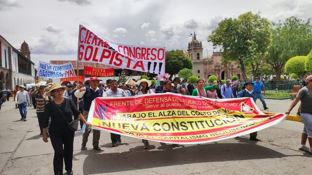 Organizaciones sociales de Ayacucho desconocen a Dina Boluarte y exigen cierre del congreso