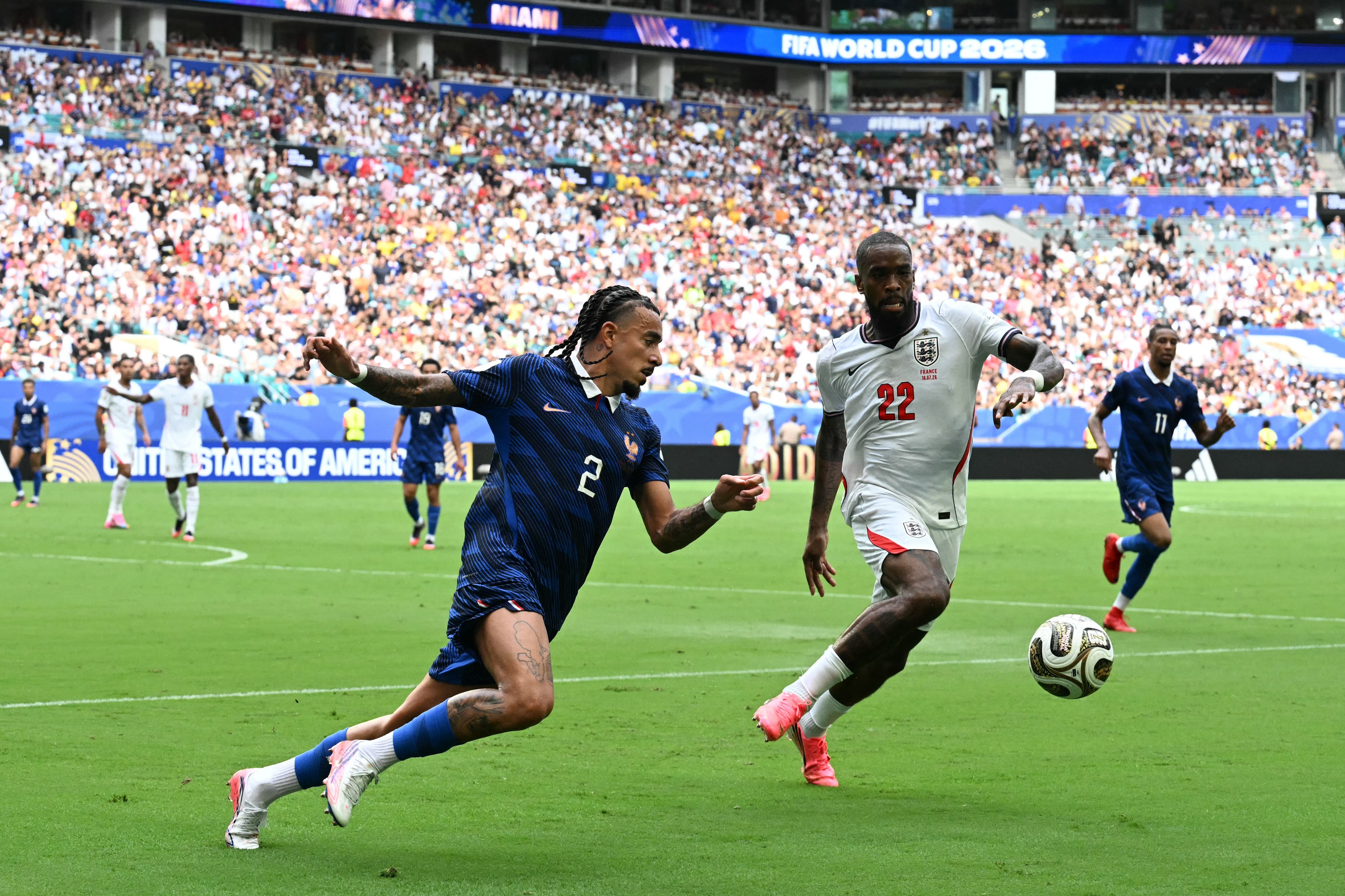 Inglaterra 3-0 Francia, por el tercer lugar del Mundial 2026. (Photo by CHANDAN KHANNA / AFP)