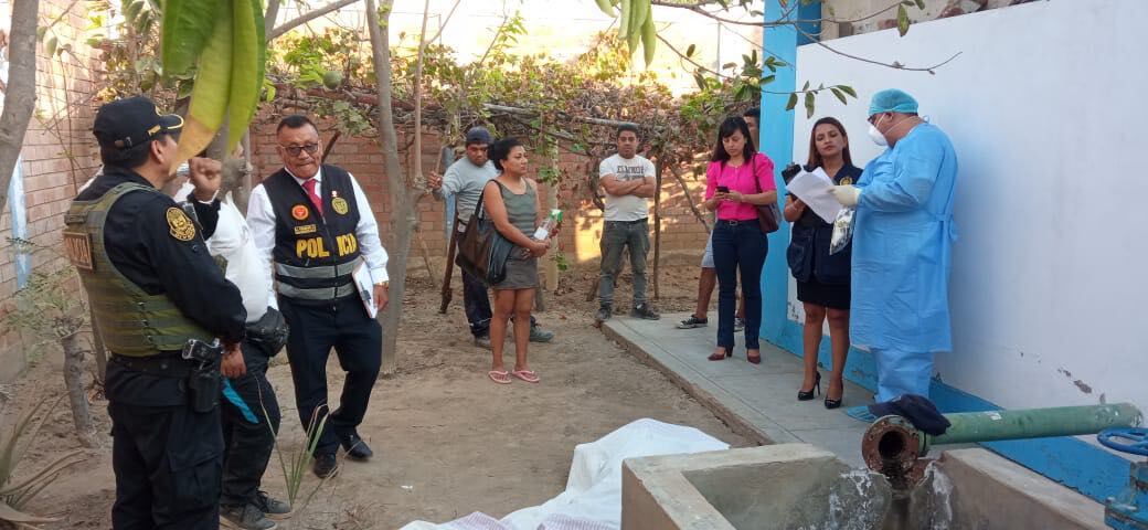 Efectivos policiales de la Divincri investigan el caso. Cuerpo sin vida fue hallado a las instalaciones de Epsel- Ferreñafe.