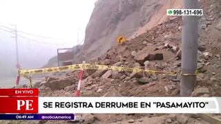 Pasamayito: Reportan derrumbe de rocas y tierra en Collique