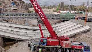 Emape responsabiliza a chofer de grúa por desplome de vigas del puente Lurín: “Se debió a una mala maniobra”