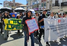 Estudiantes protestan en Huancayo: “Dejen de crear universidades sin presupuesto”