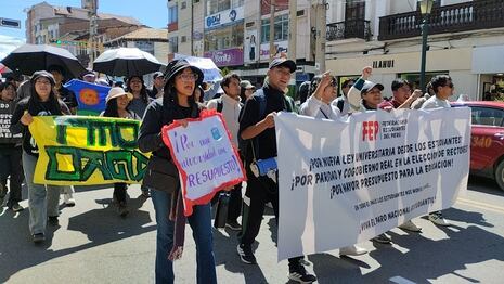 Estudiantes protestan en Huancayo: “Dejen de crear universidades sin presupuesto”