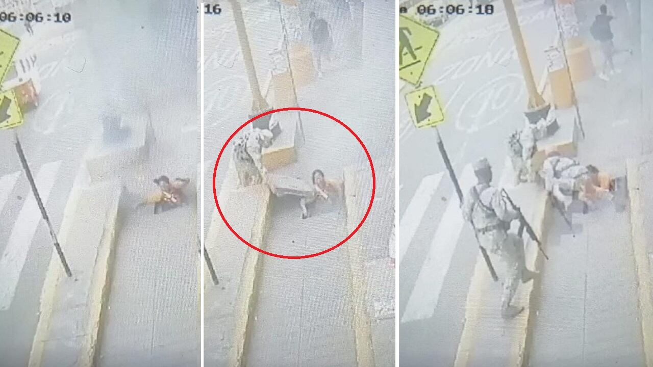 Explosión de buzón eléctrico deja una mujer herida.