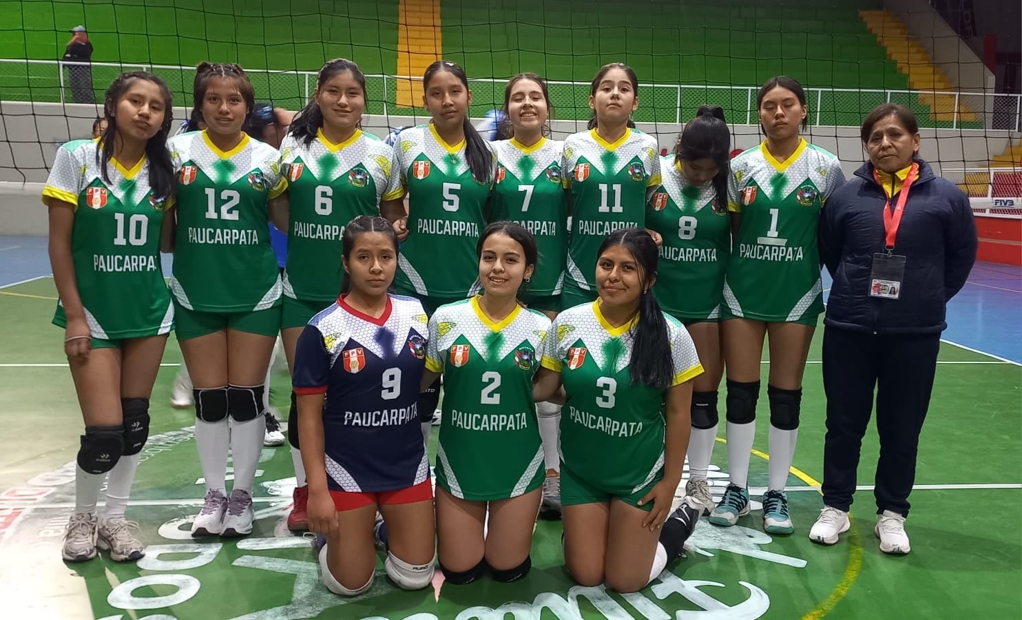 Paucarpata en torneo de vóley, categoría Infantiles U-15 Damas, en Arequipa. Foto: Liga Provincial de Voleibol de Arequipa.