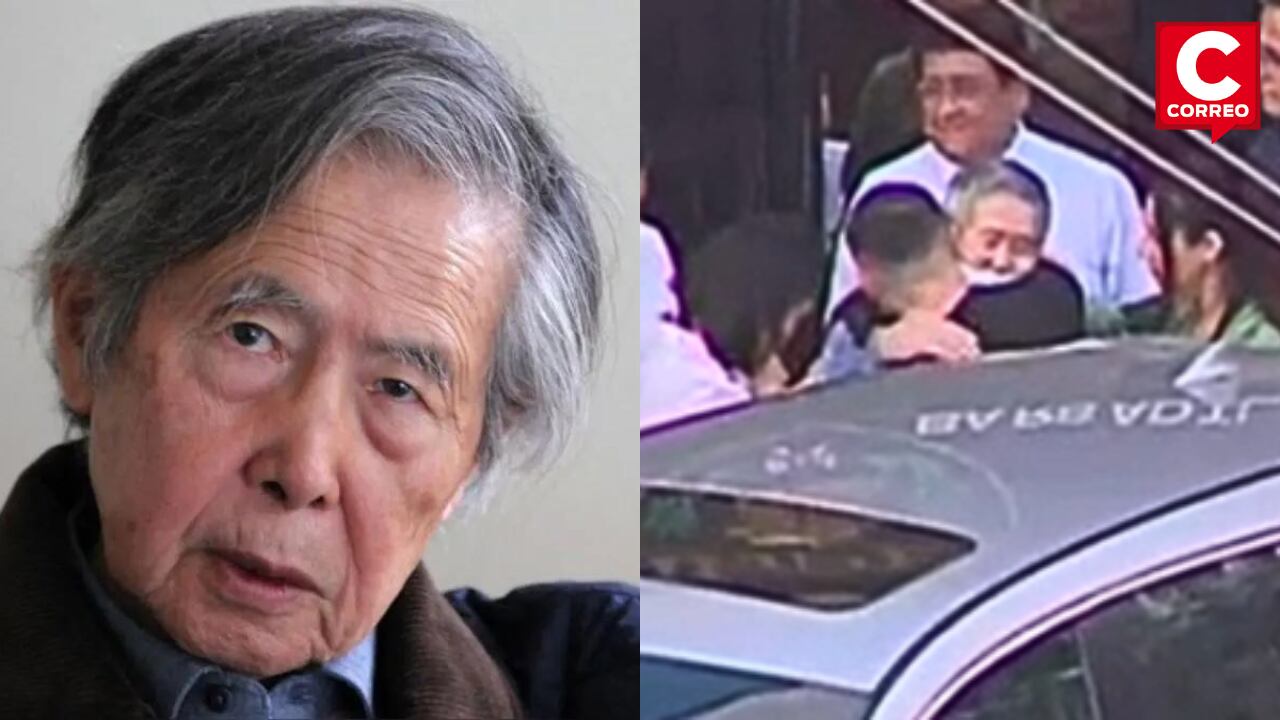 6:26 de la tarde del miiércoles: Ex presidente Alberto Fujimori se abraza con su hijo Kenji tras ser liberado de prisión. Residirá en la casa de su hija Keiko.