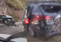 Aparatoso choque en la carretera central dejó ocho heridos de gravedad cerca a La Oroya