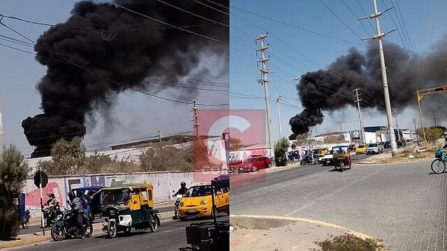 Se registra un incendio en el interior de la empresa de transportes Eppo, en Piura (VÍDEO)